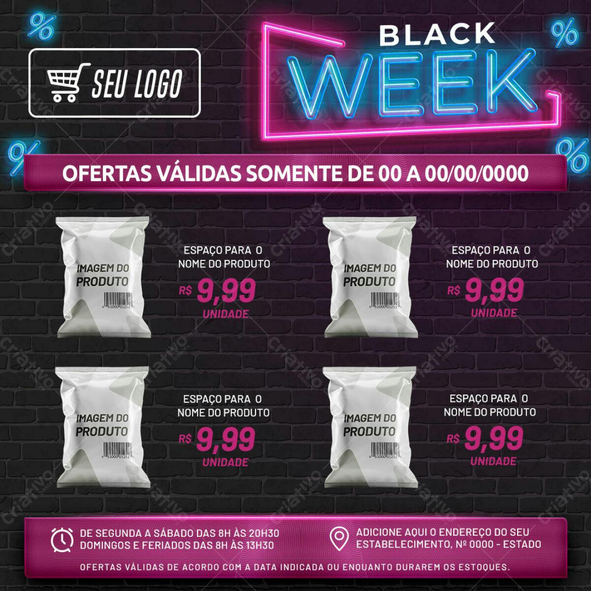Flyer Black Week PSD Editável