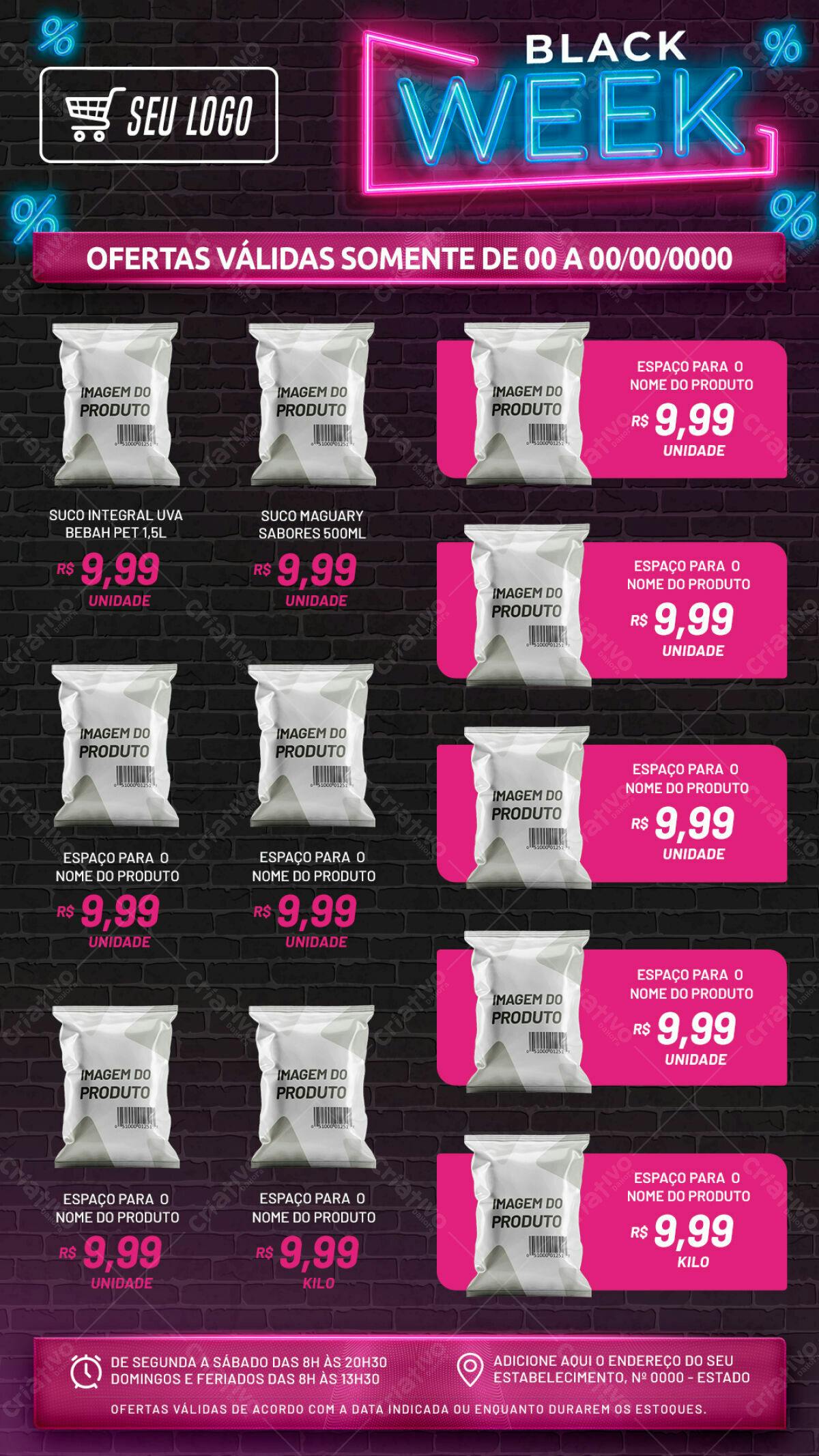 Flyer Black Week Promoção PSD Editável