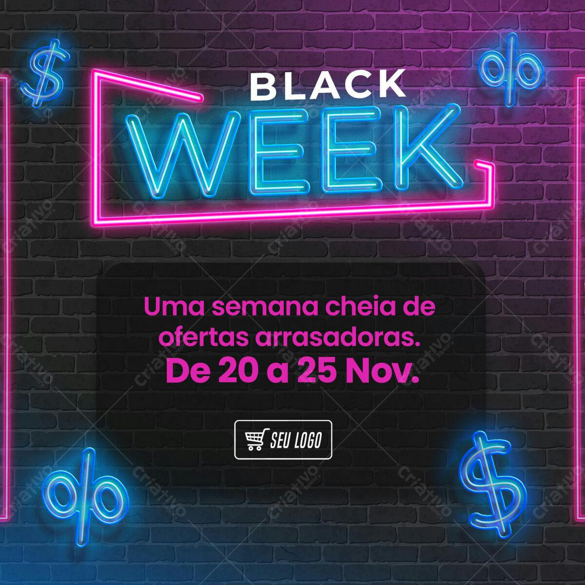 Flyer Black Week PSD Editável