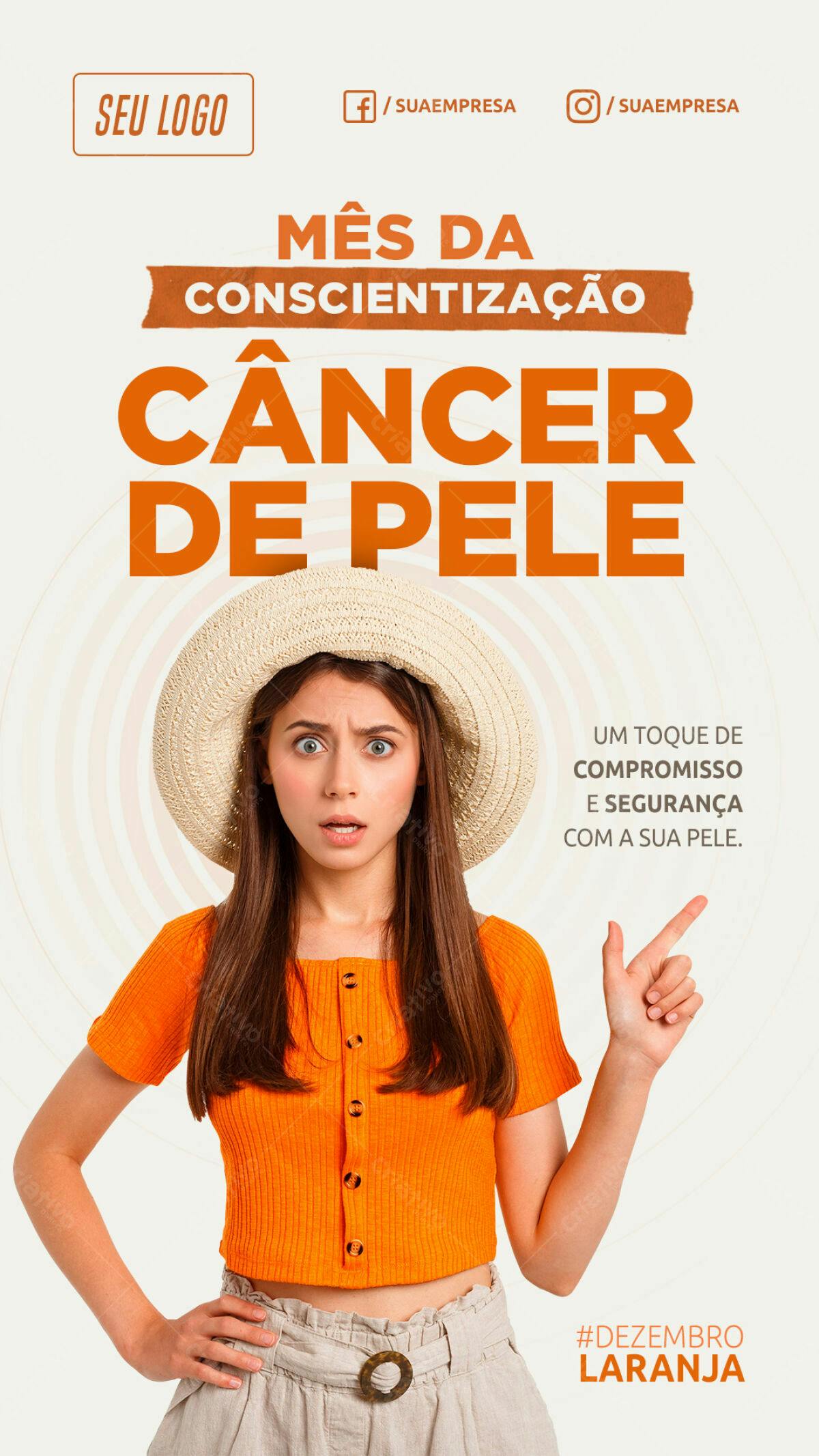 Flyer Mês da Conscientização Câncer de Pele PSD Editável