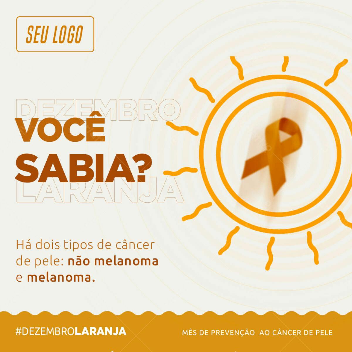 Post Dezembro Laranja PSD Editável