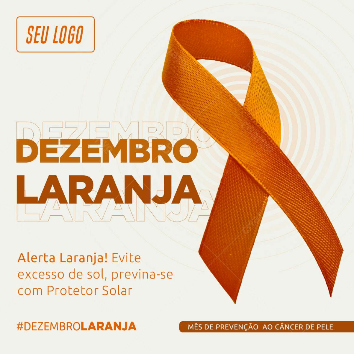 Post para Dezembro Laranja PSD Editável
