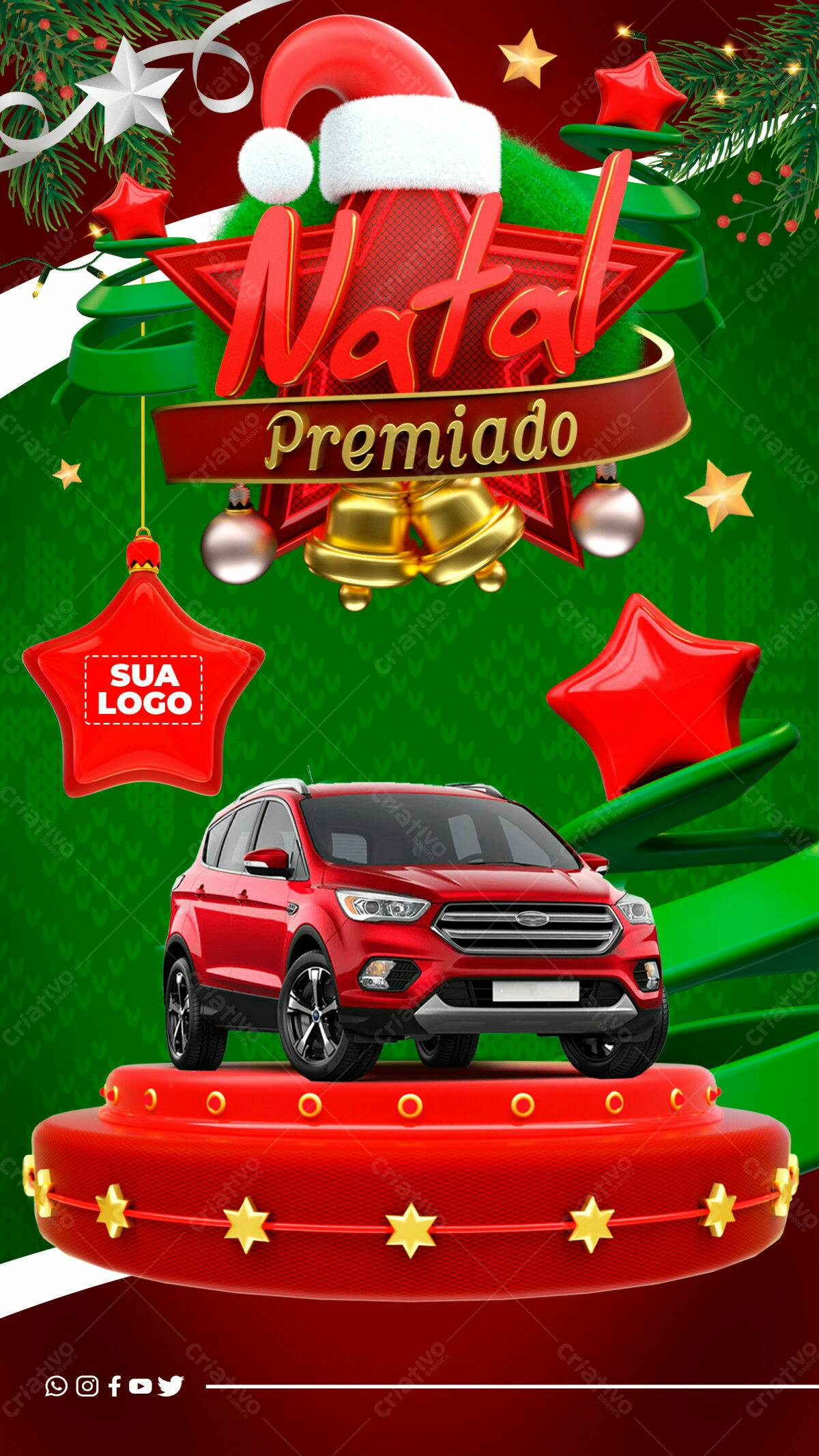 Flyer Natal Premiado PSD Editável