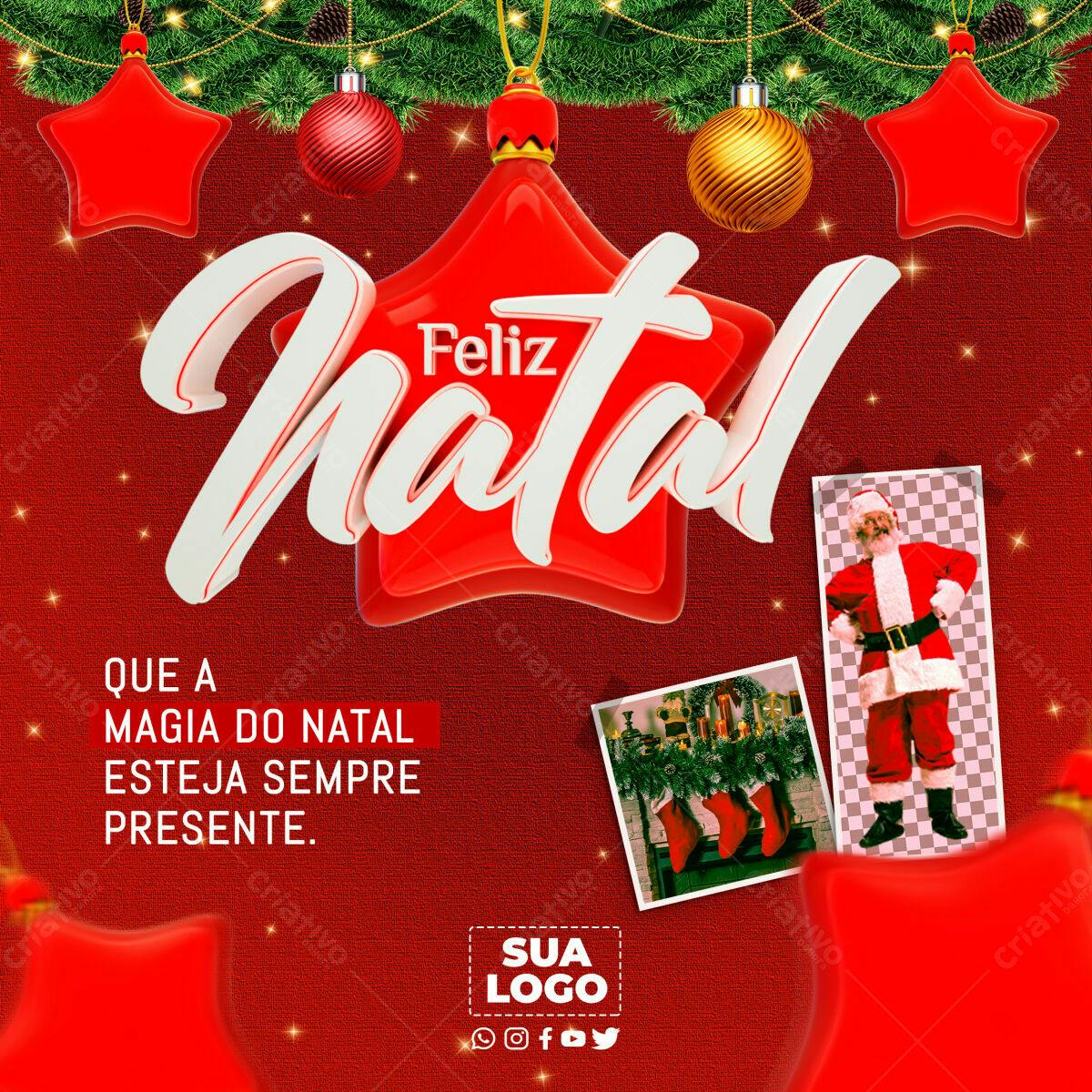 Flyer Feliz Natal PSD Editável