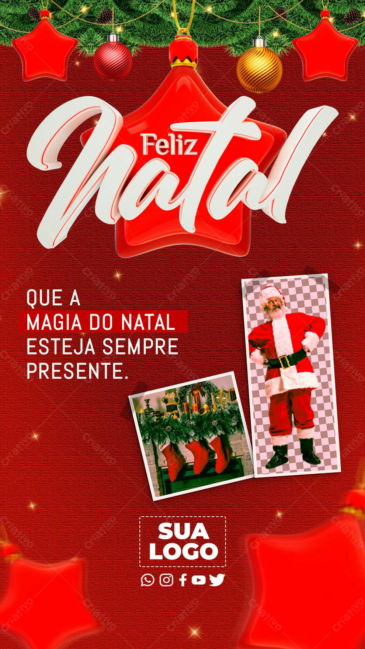 Flyer Feliz Natal PSD Editável