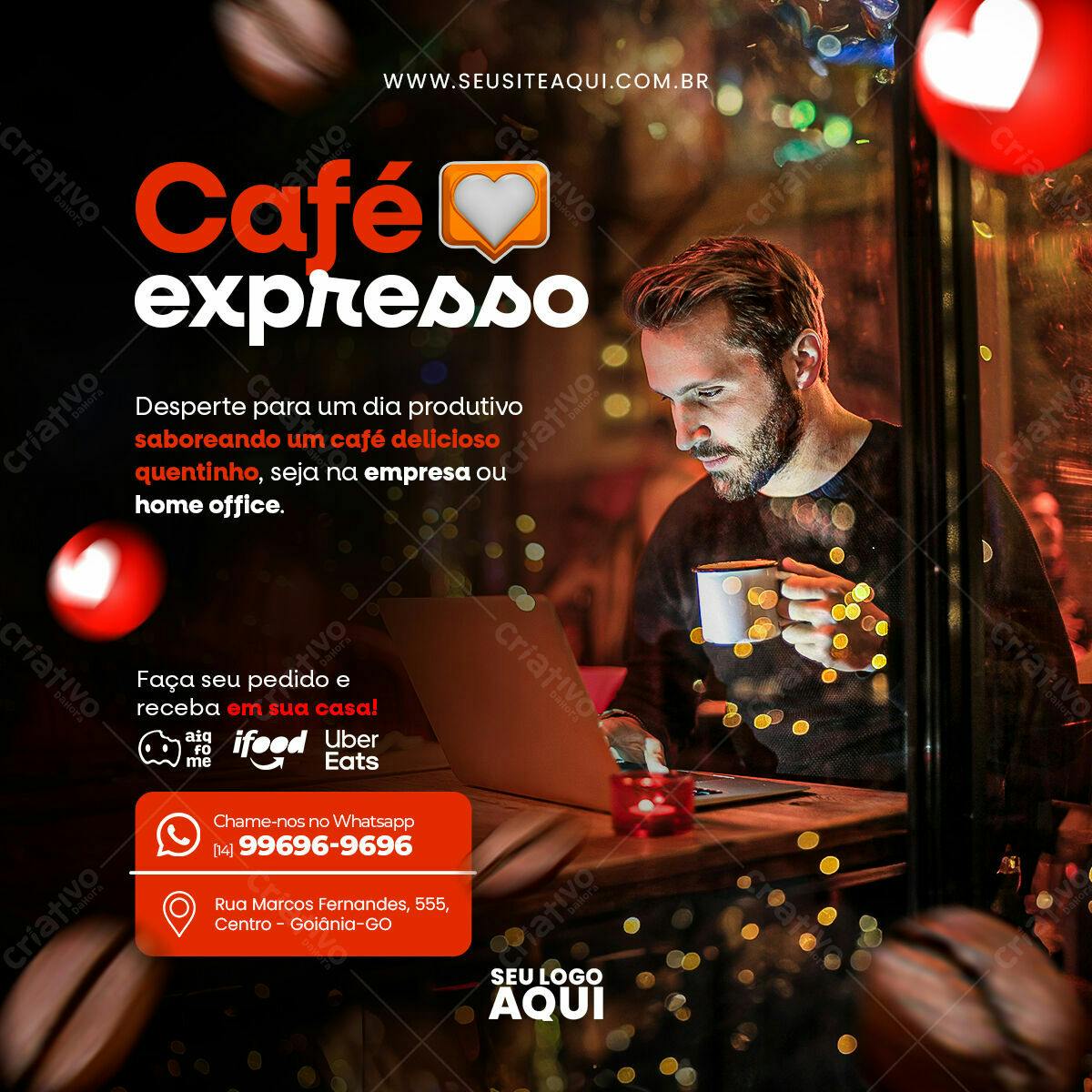Postagem Instagram Café Expresso PSD Editável