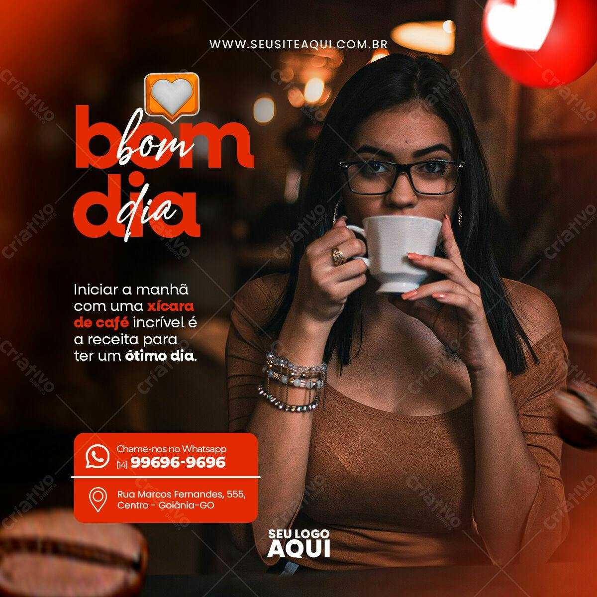 Postagem Instagram Café da Manhã PSD Editável