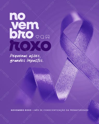 Novembro roxo mês de conscientização da prematuridade 2r