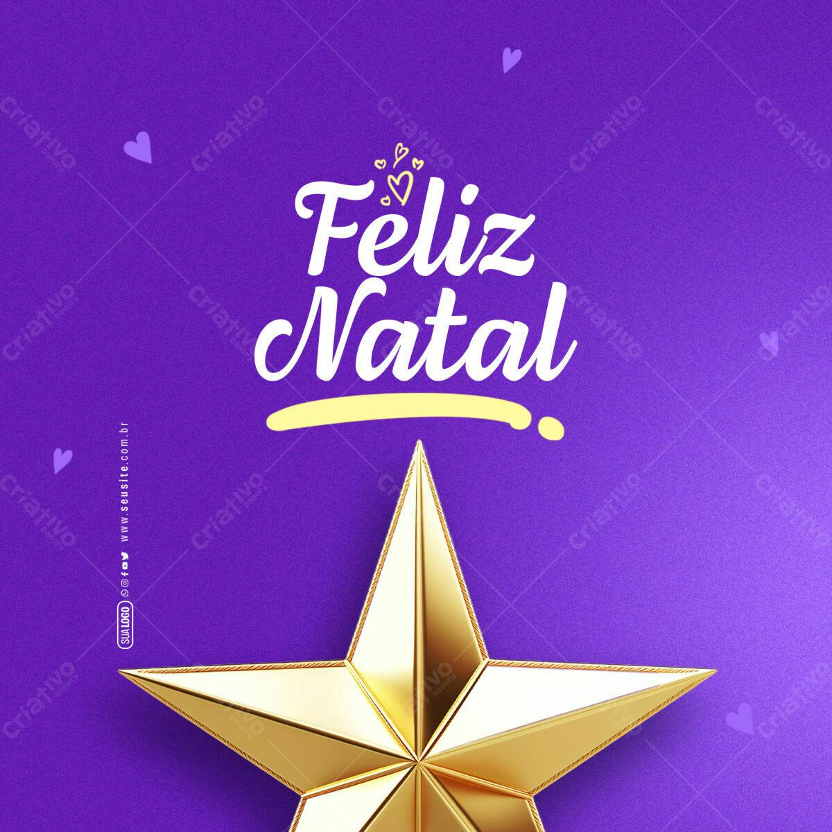 Postagem de Feliz Natal PSD Editável