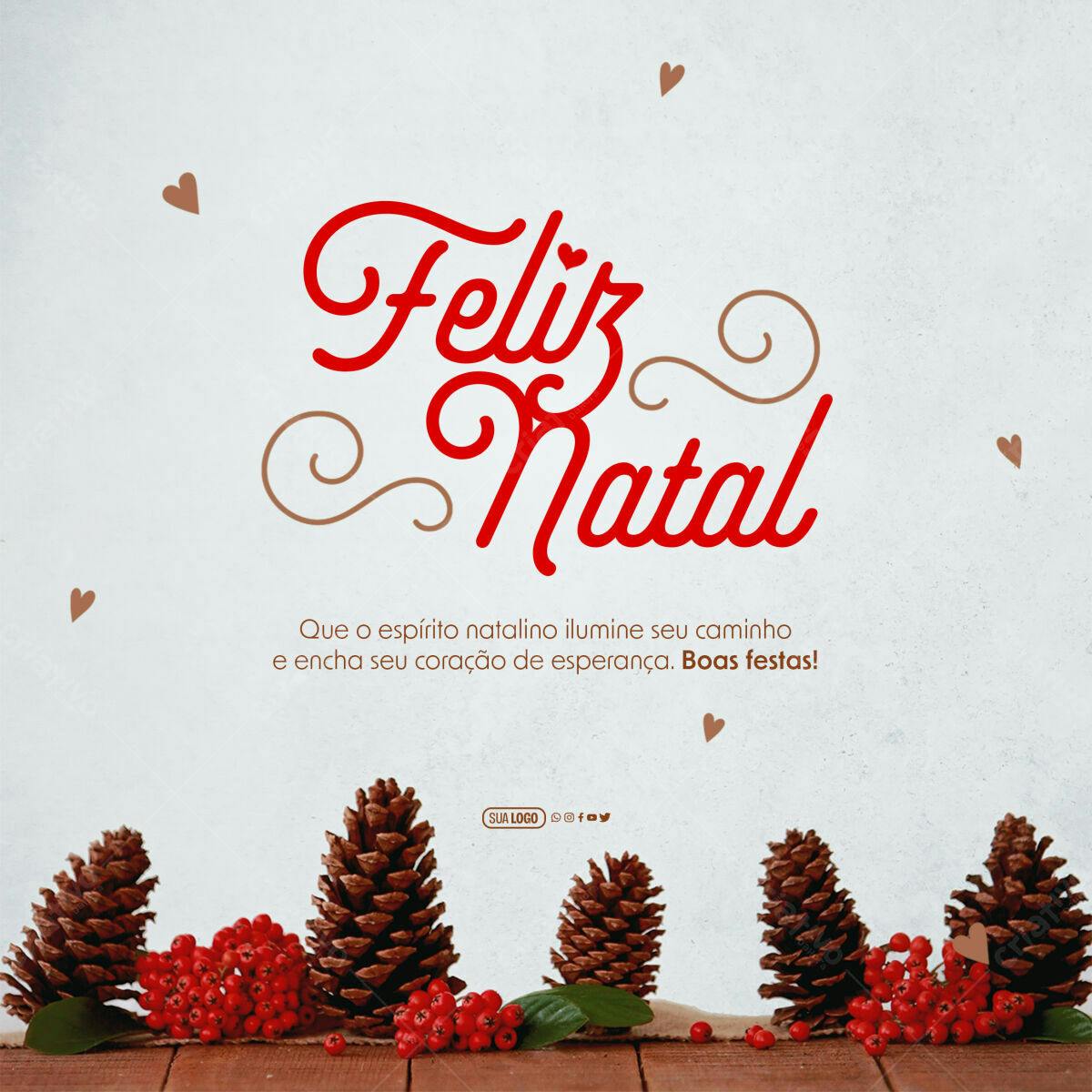 Postagem de Feliz Natal PSD Editável