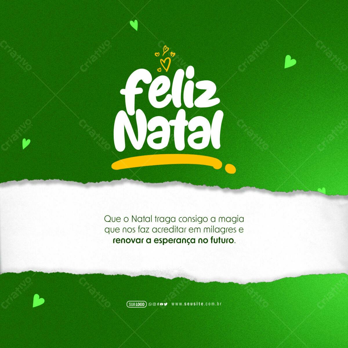 Postagem Feliz Natal PSD Editável