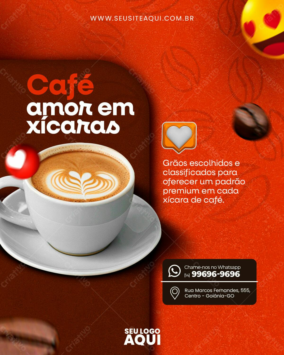 Flyer para Cafeteria PSD Editável