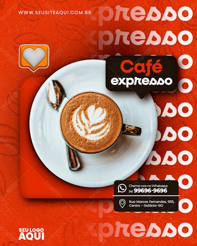 FEED | CAFETERIA | CAFÉ | SOCIAL MEDIA | PSD EDITÁVEL