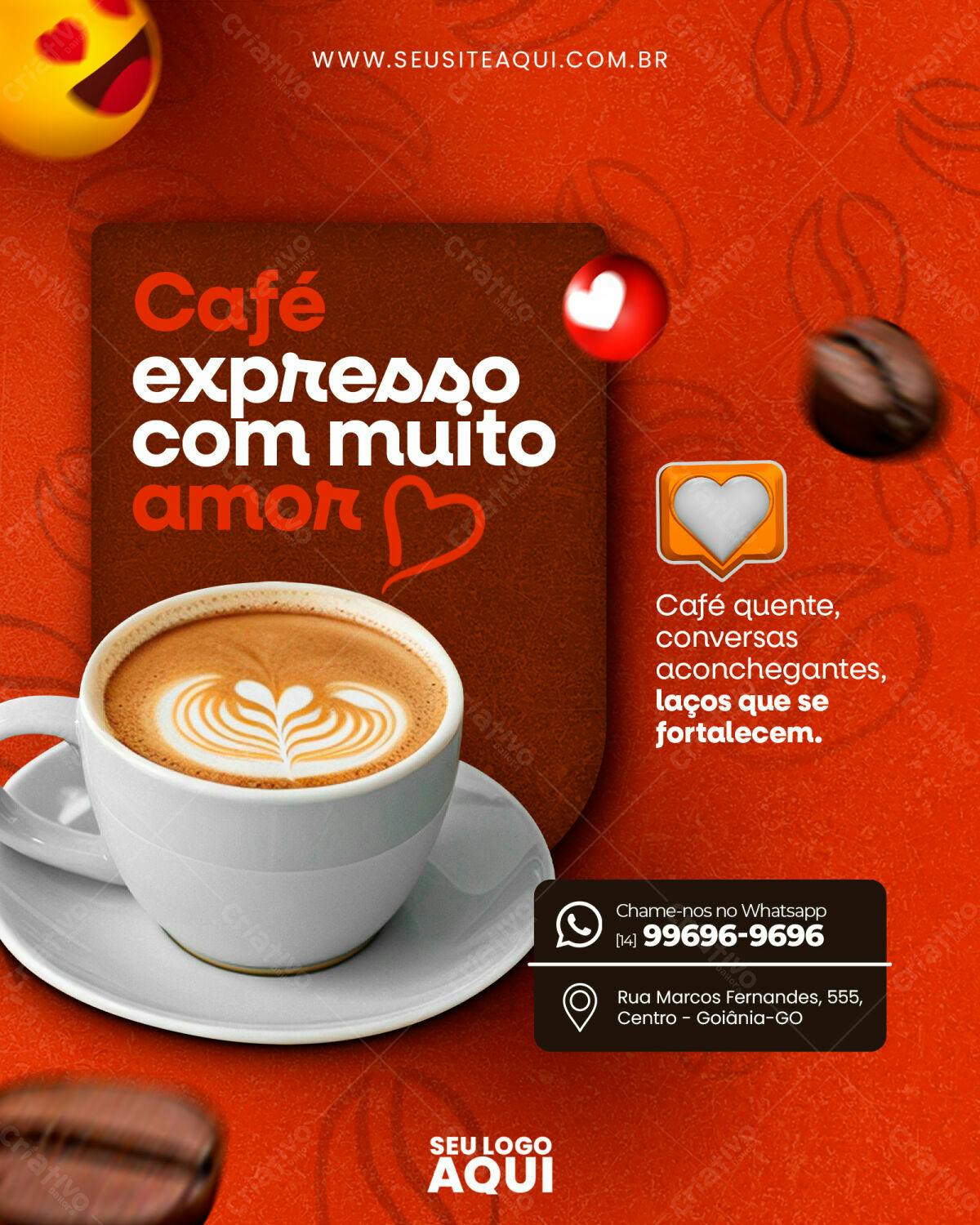 Flyer para Cafeteria PSD Editável