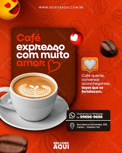 FEED | CAFETERIA | CAFÉ | SOCIAL MEDIA | PSD EDITÁVEL