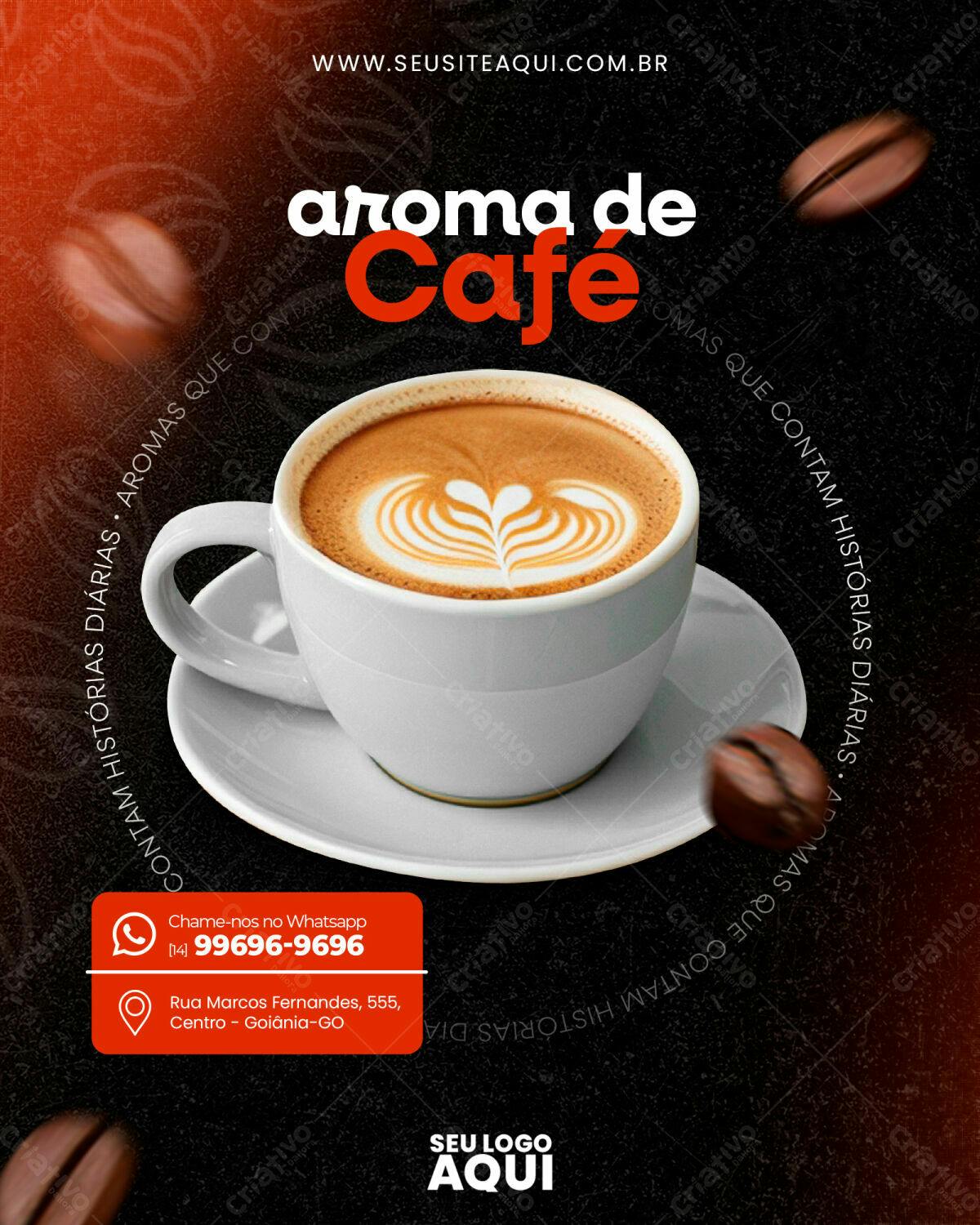 Flyer para Cafeteria PSD Editável