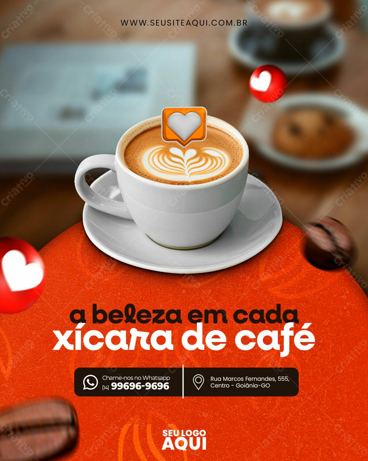 Flyer para Cafeteria PSD Editável