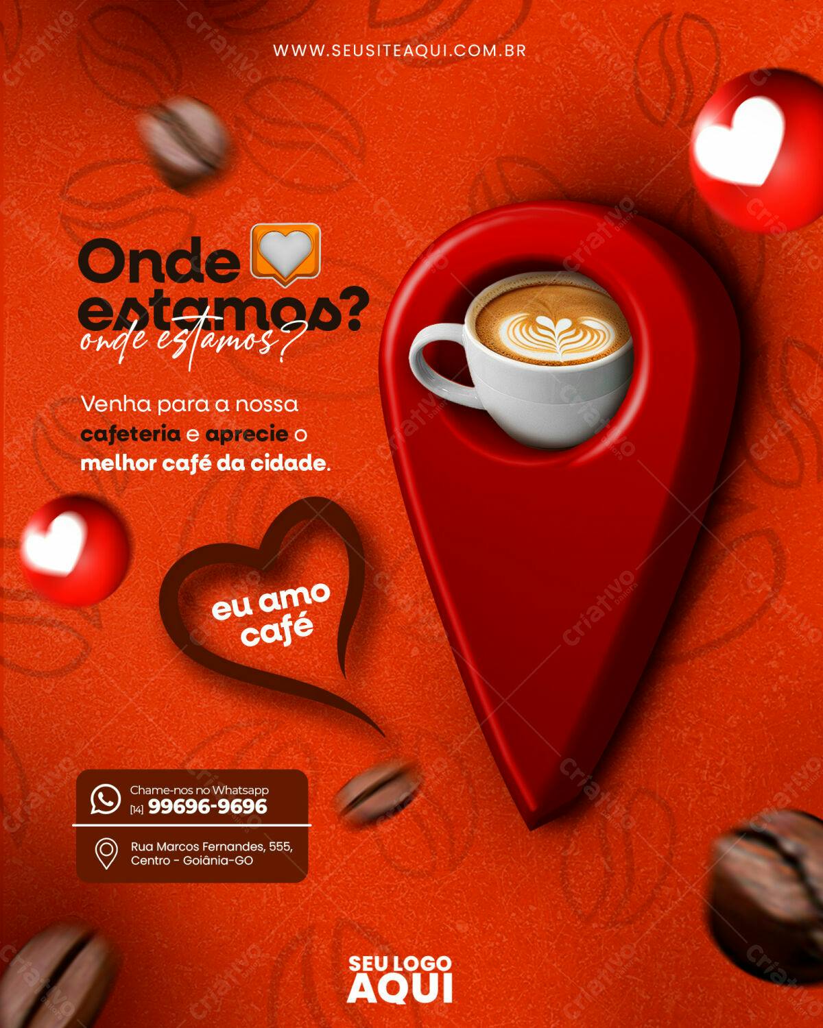 Flyer para Cafeteria PSD Editável