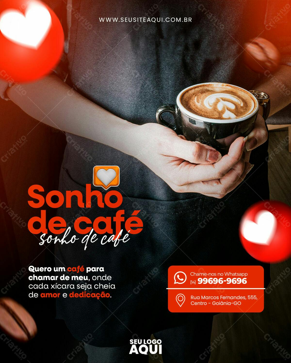 Flyer para Cafeteria PSD Editável