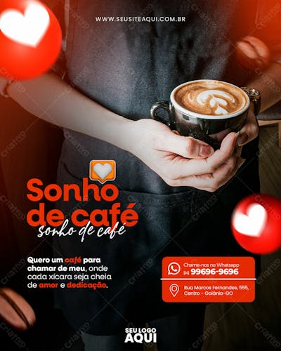 FEED | CAFETERIA | CAFÉ | SOCIAL MEDIA | PSD EDITÁVEL
