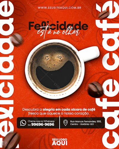 FEED | CAFETERIA | CAFÉ | SOCIAL MEDIA | PSD EDITÁVEL
