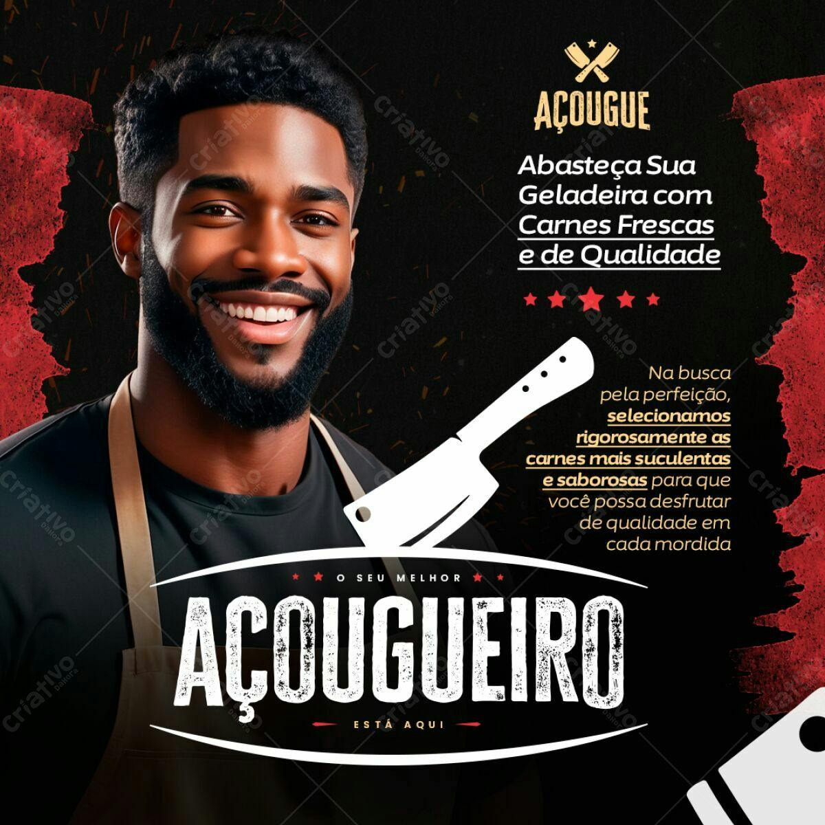 Post para Açougue PSD Editável