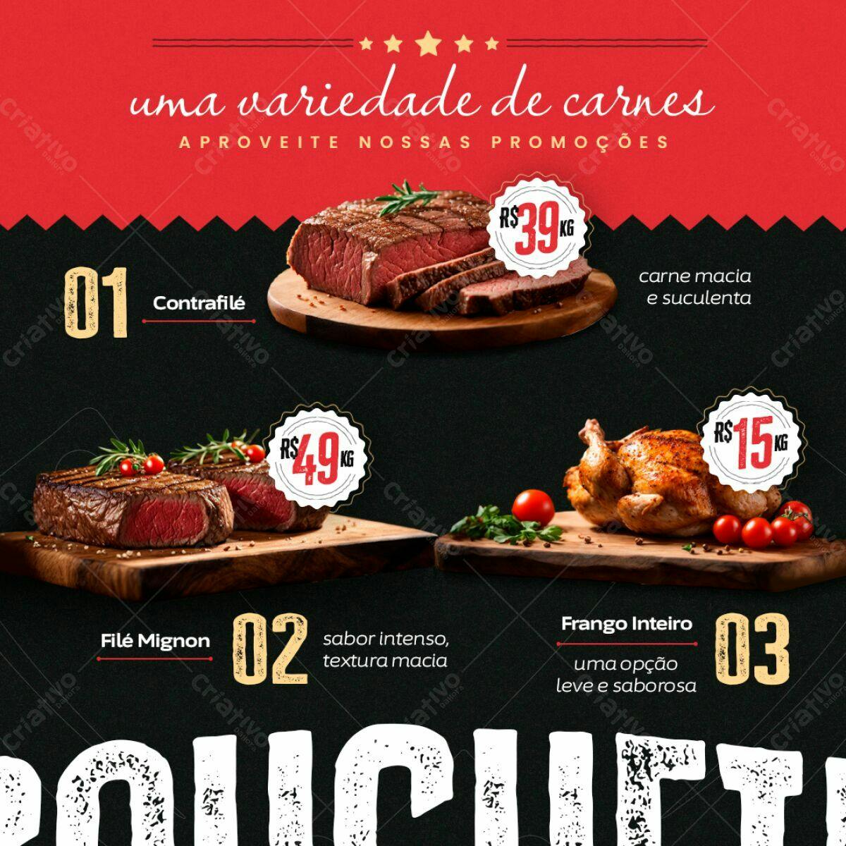 Cardápio Churrascaria PSD Editável