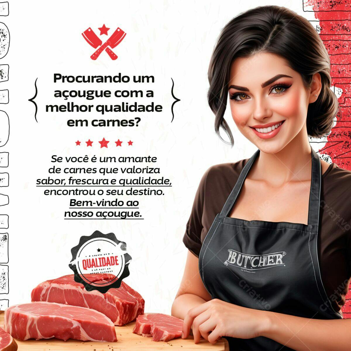 Post para Açougue PSD Editável