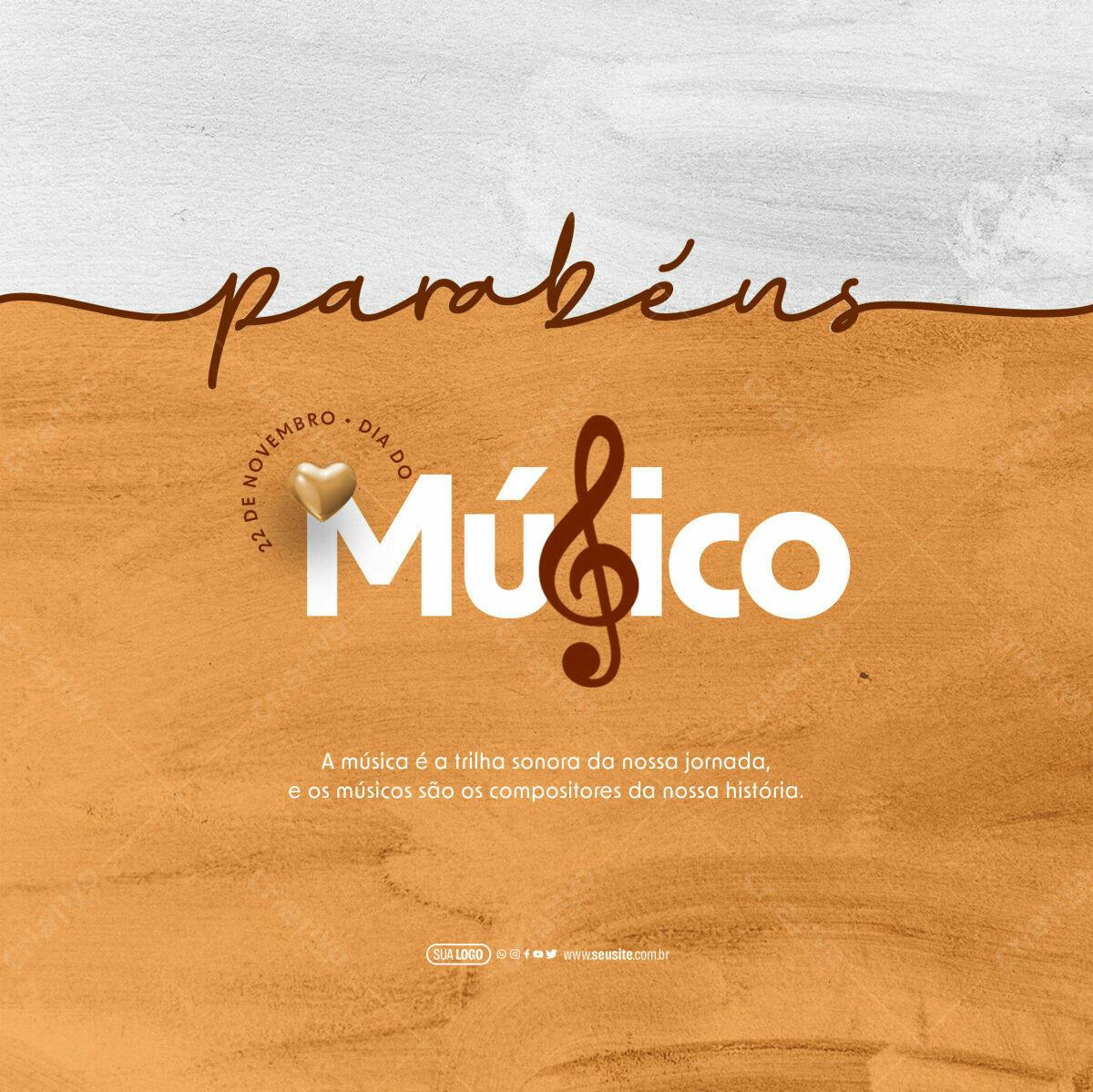 Postagem Dia do Músico PSD Editável