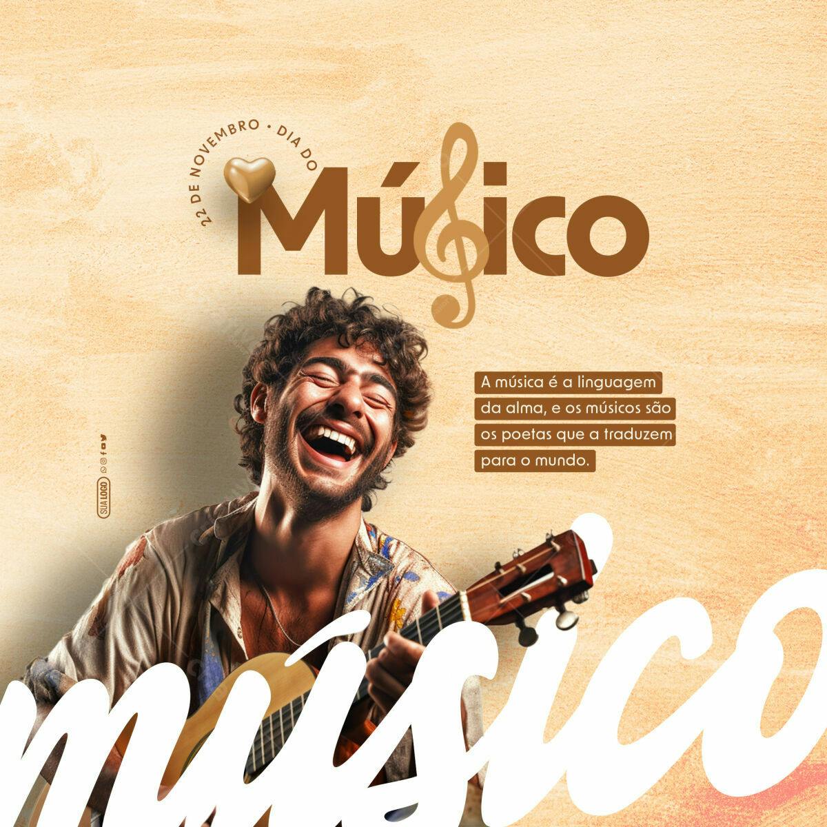 Post para o Dia do Músico PSD Editável