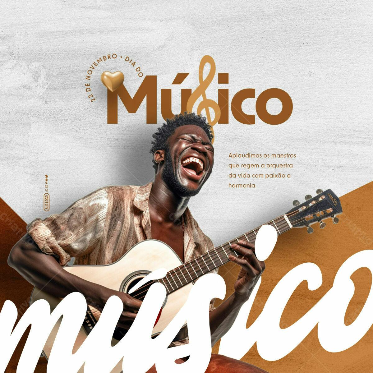 Flyer Dia do Músico PSD Editável