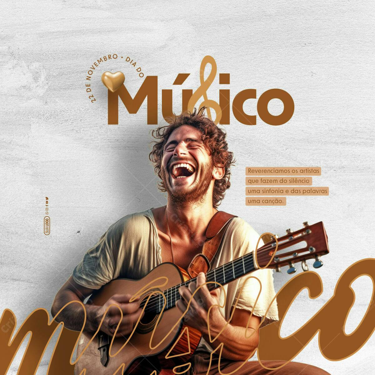 Flyer Dia do Músico PSD Editável