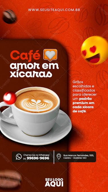 Story | cafeteria | café | social media | psd editável