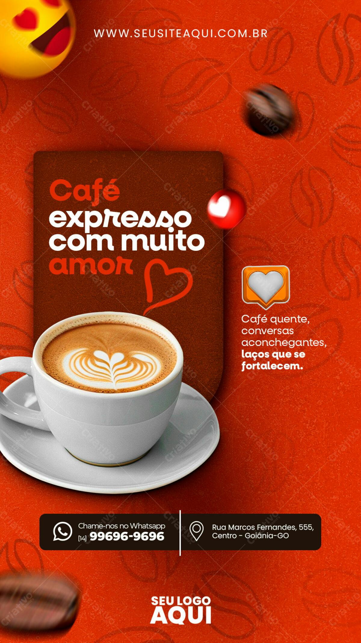 Flyer para Cafeteria PSD Editável