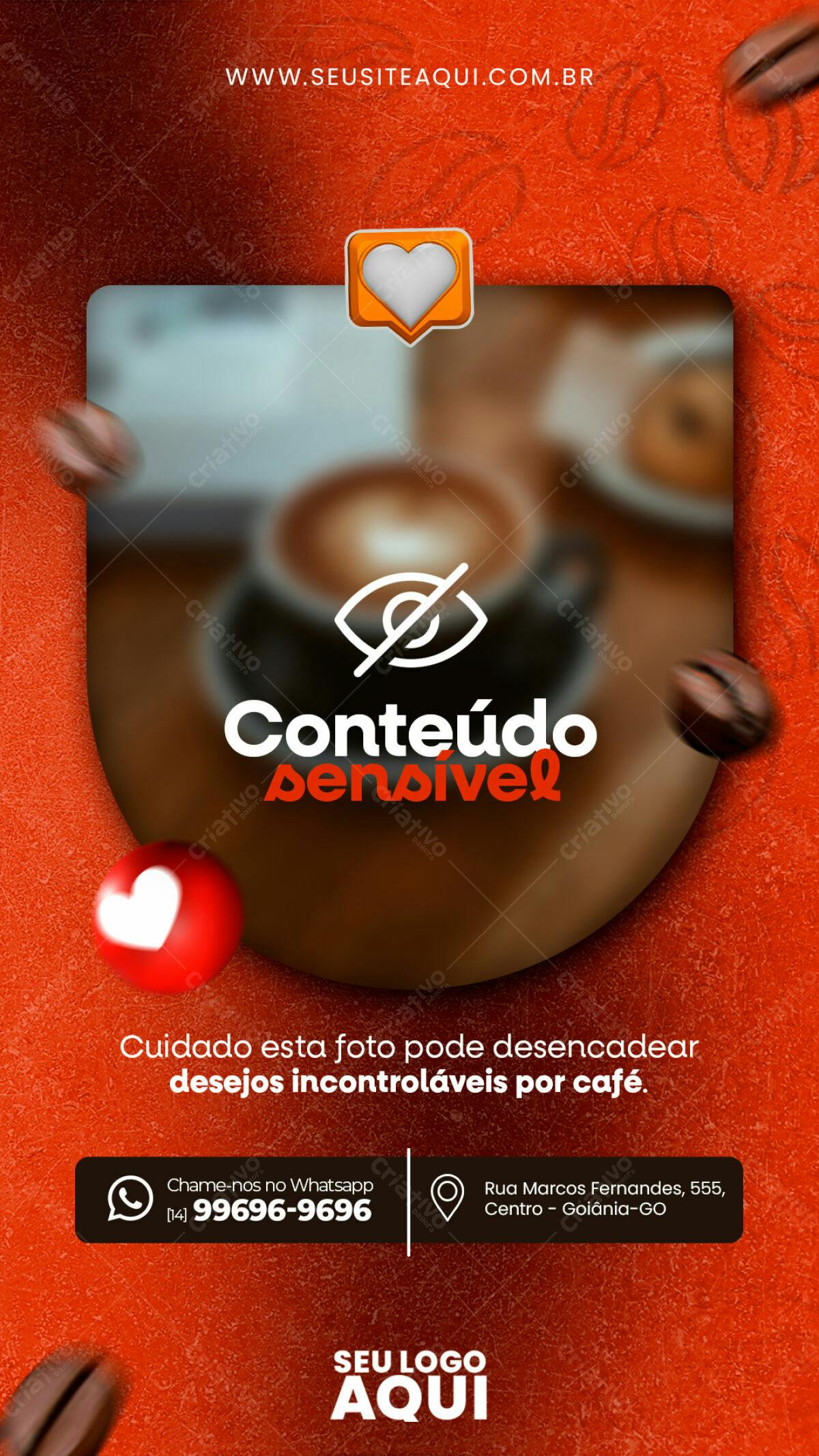 Flyer para Cafeteria PSD Editável