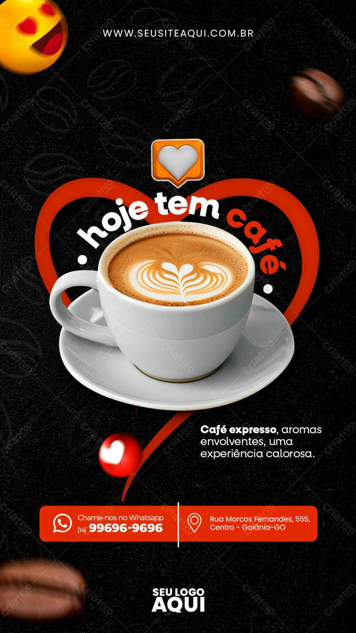 Flyer para Cafeteria PSD Editável