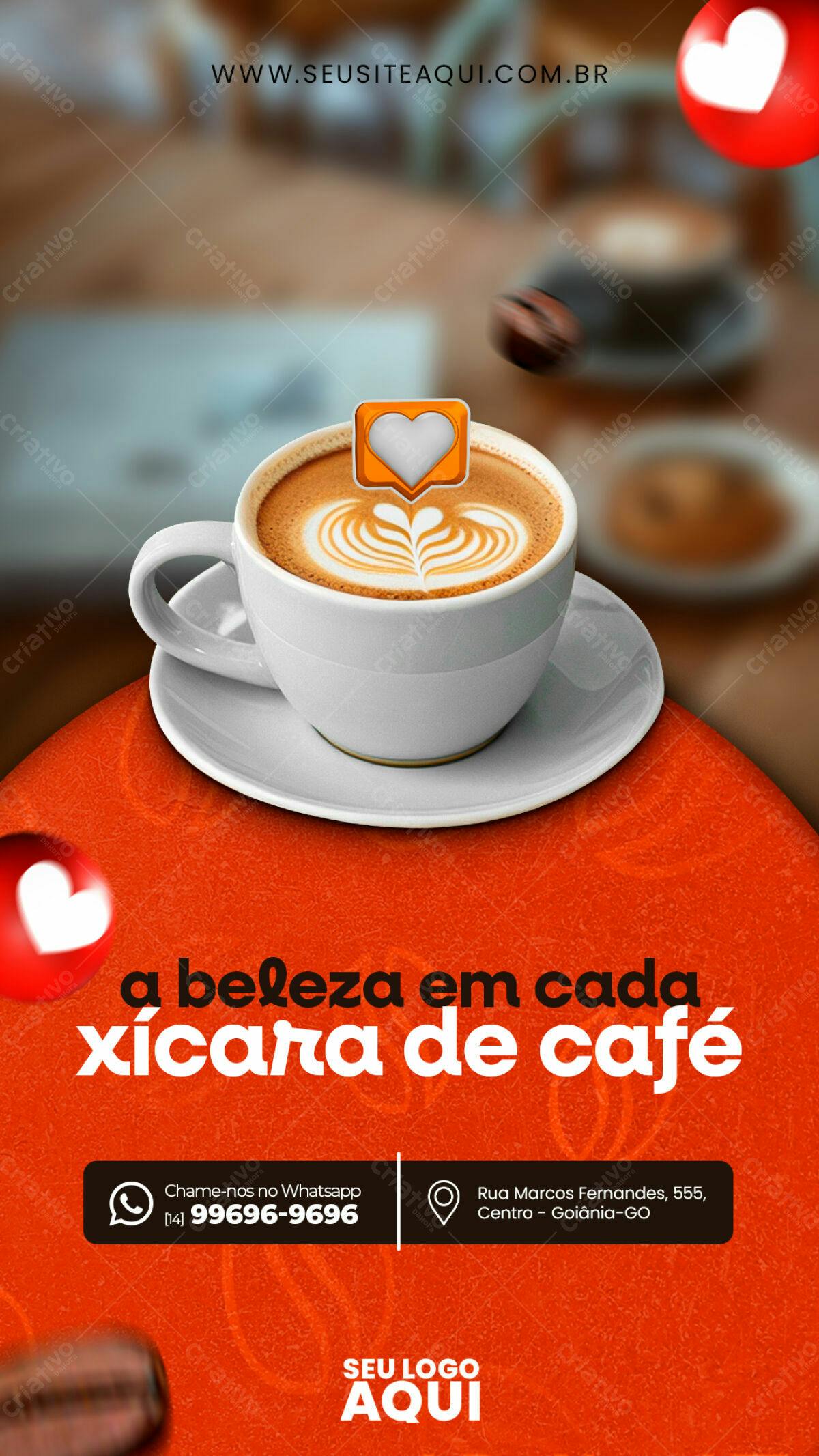 Flyer para Cafeteria PSD Editável