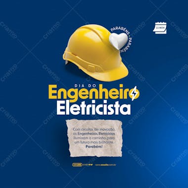 Feed dia do engenheiro eletricista iluminam o caminho