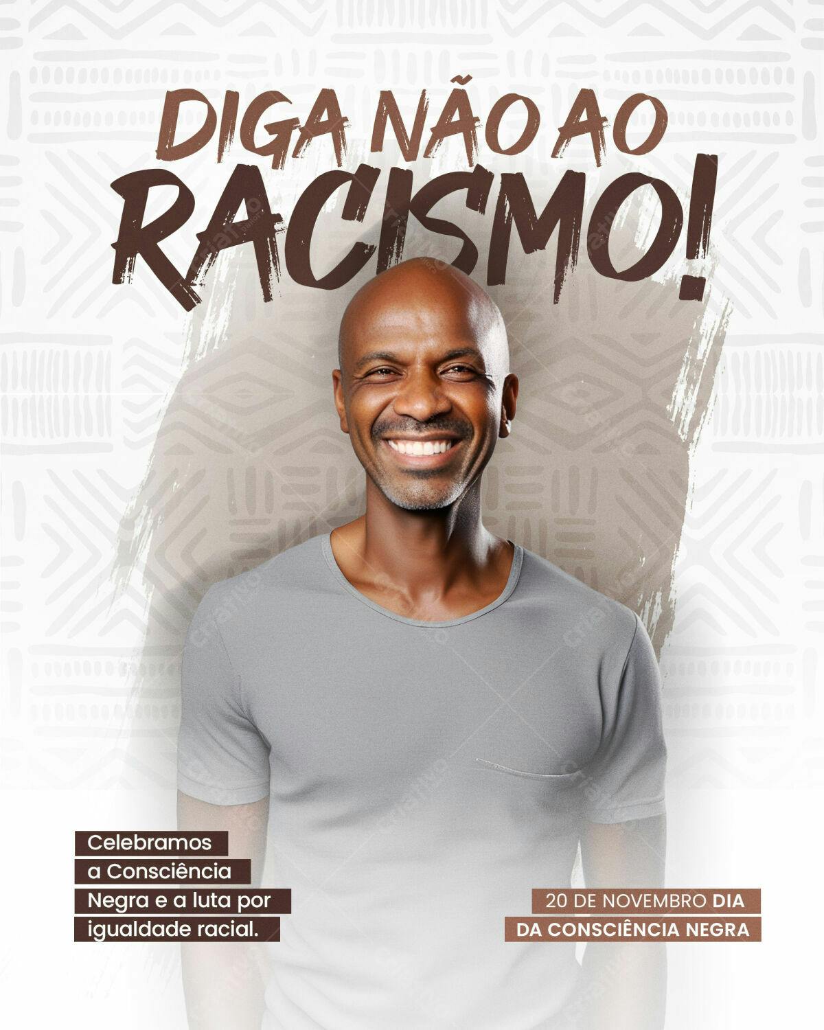 Flyer Dia da Consciência Negra PSD Editável