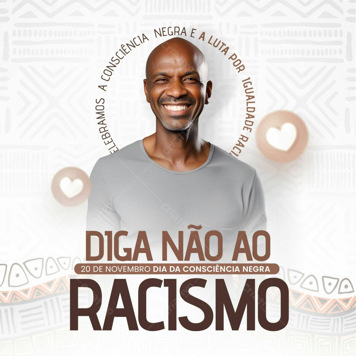 Flyer Dia da Consciência Negra PSD Editável