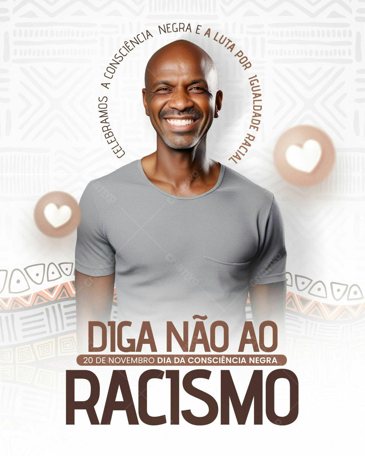 Flyer Dia da Consciência Negra PSD Editável