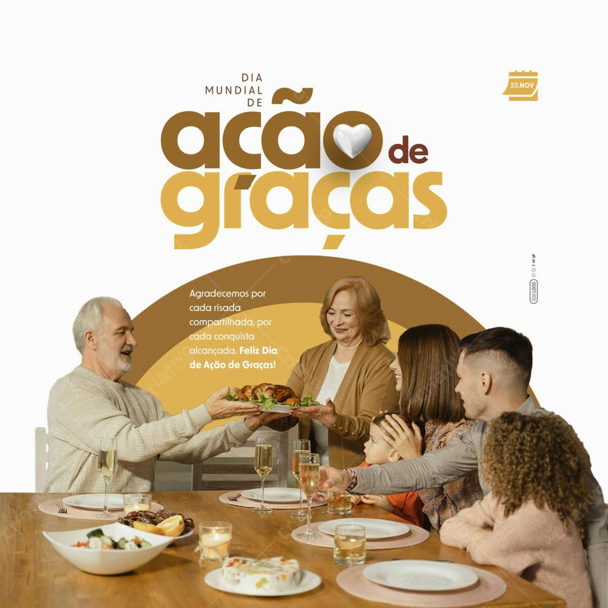 Flyer Dia de Ação de Graças PSD Editável