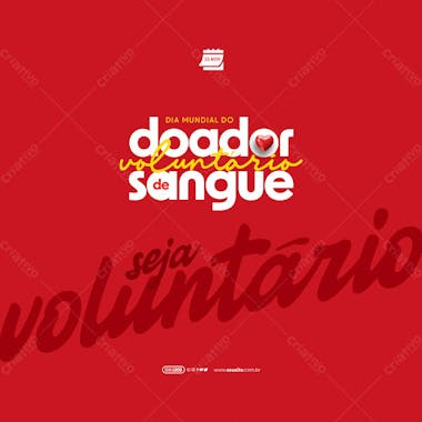 Feed dia do doador voluntário de sangue seja voluntário