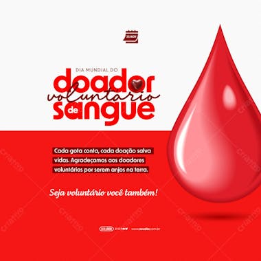 Feed dia do doador voluntário de sangue cada gota conta