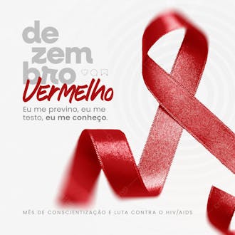 Dezembro vermelho mês de combate contra o hiv/aids 03