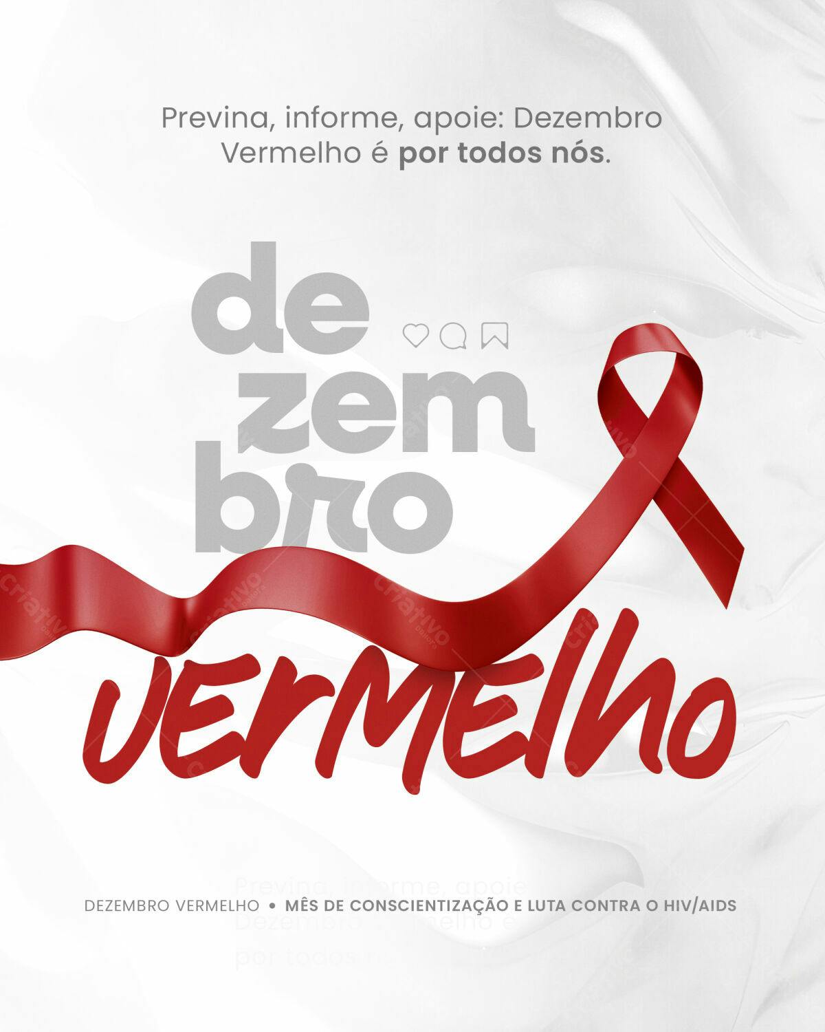 Post Dezembro Vermelho PSD Editável