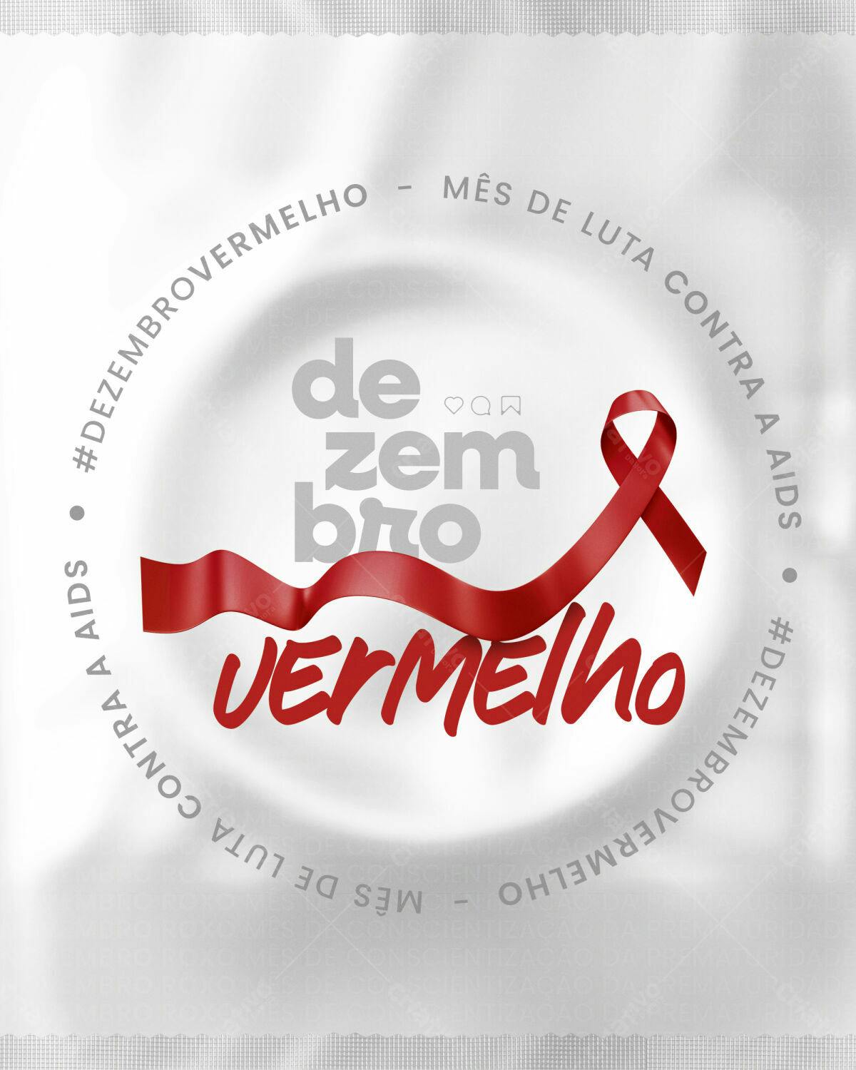 Embalagem para Dezembro Vermelho PSD Editável
