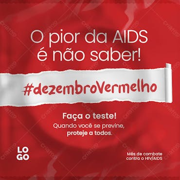 Dezembro vermelho mês de combate contra o hiv/aids 07