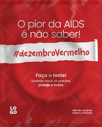 Dezembro vermelho mês de combate contra o hiv/aids 07r