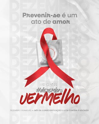 Dezembro vermelho mês de combate contra o hiv/aids 09r